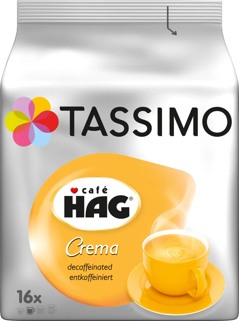 Tassimo Café Hag Crema Entkoffeiniert | 16 T Discs, Kaffeekapseln 1 Tassimo Café Hag Crema Entkoffeiniert | 16 T Discs, Kaffeekapseln