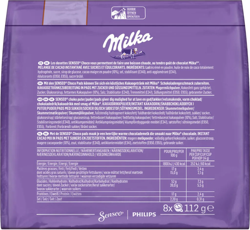 SENSEO Pads Milka Senseopads 80 Getränke Kakaogetränk Kakao-Pads Schoko Softpads 4 SENSEO Pads Milka Senseopads 80 Getränke Kakaogetränk Kakao-Pads Schoko Softpads – Bild 4