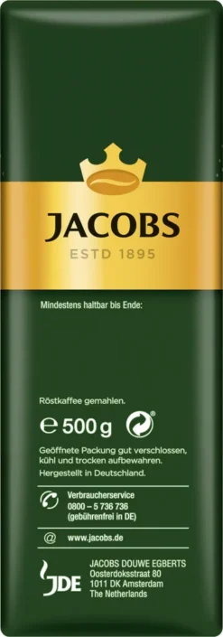 Jacobs Filterkaffee Krönung Kräftig | Gemahlen | 500g -Ausgewählte Coffeeshops 78f2b22287bdf428948bccbc8c06038b