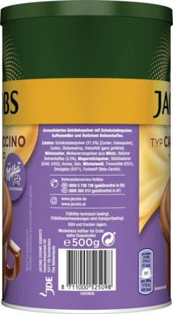 JACOBS Typ Choco Cappuccino 6 X 500 G Dosen Instantkaffee Mit Milka-Geschmack 8 JACOBS Typ Choco Cappuccino 6 X 500 G Dosen Instantkaffee Mit Milka-Geschmack -Ausgewählte Coffeeshops 7c8857d5b7d0365391e16e93eec426e6
