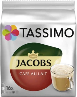 Tassimo Jacobs Café Au Lait | 16 T Discs, Kaffeekapseln 12 Tassimo Jacobs Café Au Lait | 16 T Discs, Kaffeekapseln -Ausgewählte Coffeeshops 8c30c2588485d41b88c1812c730a0e14