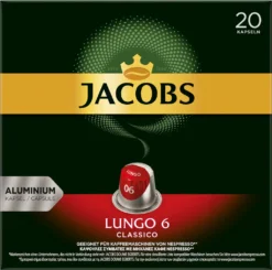 JACOBS Kapseln Lungo 6 Classico & Decaffeinato 6 Je 100 Nespresso®* Kompatibel 8 JACOBS Kapseln Lungo 6 Classico & Decaffeinato 6 Je 100 Nespresso®* Kompatibel -Ausgewählte Coffeeshops 8d1d1419b56d4e27627f48482b5daebe 1