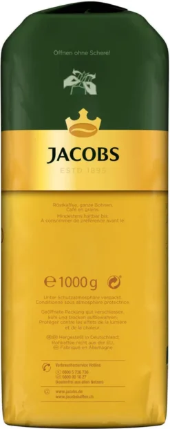 JACOBS Kaffeebohnen Expertenröstung Crema Italiano 4x1kg Ganze Kaffee Bohnen -Ausgewählte Coffeeshops 8dd707b13ada6380cc4f54df3b7d66e2