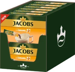JACOBS 3in1 Typ Caramel Löslicher Kaffee 12er Pack 12 X 10 Getränke Sticks