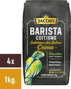 JACOBS Kaffeebohnen Barista Editions Crema Do Brasil 4 X 1 Kg Geröstete Bohnen -Ausgewählte Coffeeshops 90b5544119645e8574c4433ffc1193c5