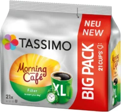TASSIMO Kapseln Morning Café Filter XL T Discs 1 Packung - 21 Getränke Kaffeekapseln -Ausgewählte Coffeeshops 917d4daac9310208afb0c628d4c7bf87