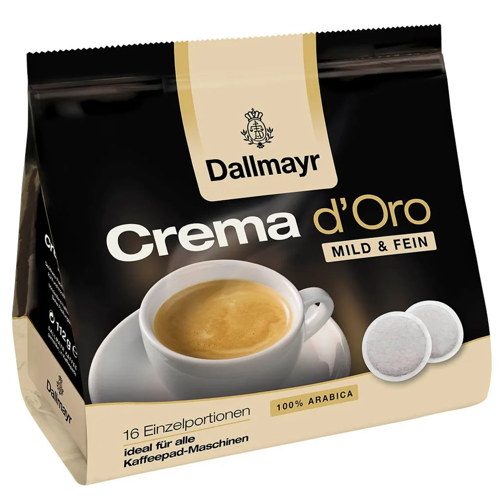 Dallmayr Crema D'Oro Mild & Fein | 16 Kaffeepads 2 Dallmayr Crema D'Oro Mild & Fein | 16 Kaffeepads – Bild 2