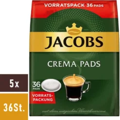 JACOBS Kaffeepads Crema Classic UTZ- 5 X 36 Getränke Pads Vorteilspack 14 JACOBS Kaffeepads Crema Classic UTZ- 5 X 36 Getränke Pads Vorteilspack -Ausgewählte Coffeeshops 928d75f3134333213fd528f798811144