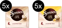 SENSEO Pads Typ Café Latte + Typ Café Latte Vanilla à 5x8 Getränke- 80 Portionen