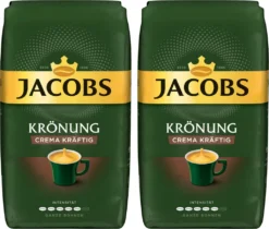 JACOBS Kaffeebohnen Krönung Crema Kräftig 2 X 1kg Ganze Kaffee Bohnen Geröstet