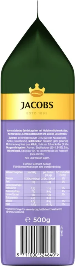 JACOBS Typ Cappuccino Choco Vanille Mit Milka 12 X 500 G Beutel 11 JACOBS Typ Cappuccino Choco Vanille Mit Milka 12 X 500 G Beutel -Ausgewählte Coffeeshops 957aa26894a40cc32514a39996c2af66