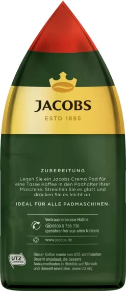 JACOBS Kaffeepads Crema Classic UTZ- 5 X 36 Getränke Pads Vorteilspack 13 JACOBS Kaffeepads Crema Classic UTZ- 5 X 36 Getränke Pads Vorteilspack -Ausgewählte Coffeeshops 95e17728a5cc16789fbb8a32464d5778