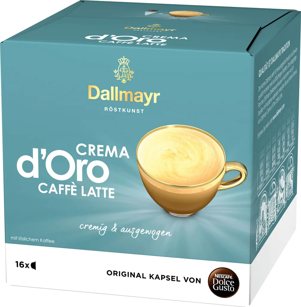 Nestlé® Nescafé Dolce Gusto Dallmayr Crema DOro Caffé Latte, Kaffeekapsel, Kaffee, 16 Kapseln 4 Nestlé® Nescafé Dolce Gusto Dallmayr Crema DOro Caffé Latte, Kaffeekapsel, Kaffee, 16 Kapseln – Bild 4
