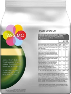 Tassimo Jacobs Café Au Lait 5er Pack, Kaffee, Kaffeekapsel, Milchkaffee Aus Gemahlenem Röstkaffee, 80 T-Discs / Portionen -Ausgewählte Coffeeshops 99f57c0078e24bd6d1dc6d5a09ec7261
