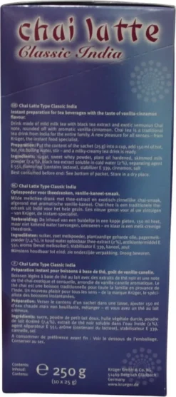 Krüger You Chai Latte Typ Vanille-Zimt Classic India Extra Cremig | 10 Portionen -Ausgewählte Coffeeshops 9f1509446e045314aaed104f4856f7e8