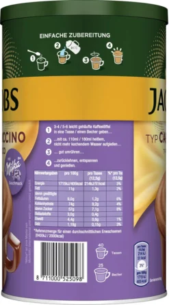 JACOBS Typ Choco Cappuccino 6 X 500 G Dosen Instantkaffee Mit Milka-Geschmack 7 JACOBS Typ Choco Cappuccino 6 X 500 G Dosen Instantkaffee Mit Milka-Geschmack -Ausgewählte Coffeeshops a16c0ec6d55ea33ef0666f81d86de939
