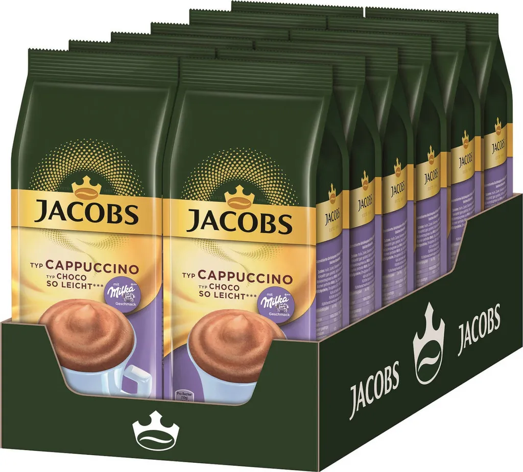 JACOBS Typ Cappuccino Choco So Leicht Mit Milka Geschmack 12 Beutel - 12 X 400g 1 JACOBS Typ Cappuccino Choco So Leicht Mit Milka Geschmack 12 Beutel - 12 X 400g