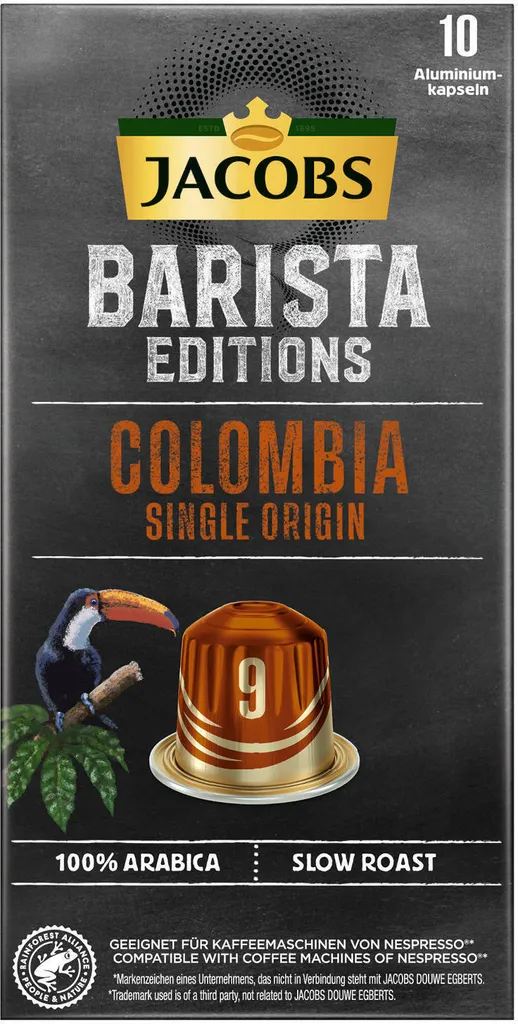 JACOBS Kapseln Barista Editions Colombia Origin 9 10 X 10 Nespresso®* Kompatibel 2 JACOBS Kapseln Barista Editions Colombia Origin 9 10 X 10 Nespresso®* Kompatibel – Bild 2