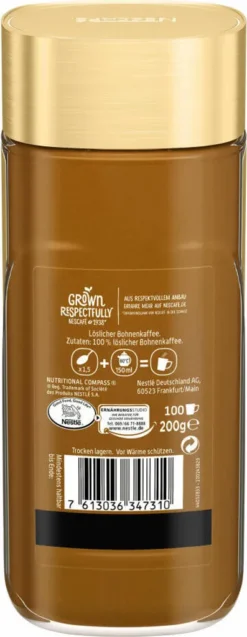 Nescafé® Nescafé Gold Crema | Löslicher Kaffee | 200g-Glas -Ausgewählte Coffeeshops a80ba34d8f8349e86635a7afb0fc2285