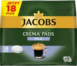 Jacobs Crema Pads Mild | 18 Senseo Kompatible Kaffeepads 118 G
