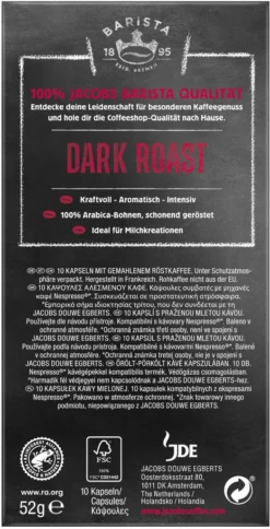 JACOBS Kapseln Barista Editions Dark Roast 10 10x10 Nespresso®* Kompatibel -Ausgewählte Coffeeshops b441502a6d0e4b7eae005a759c09bd02