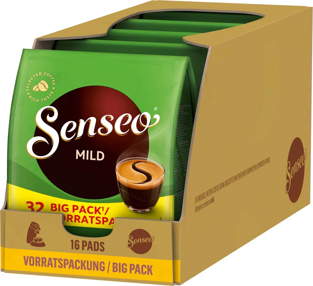 SENSEO Pads Mild Senseopads 5 X 32 Getränke Vorteilspack 1 SENSEO Pads Mild Senseopads 5 X 32 Getränke Vorteilspack