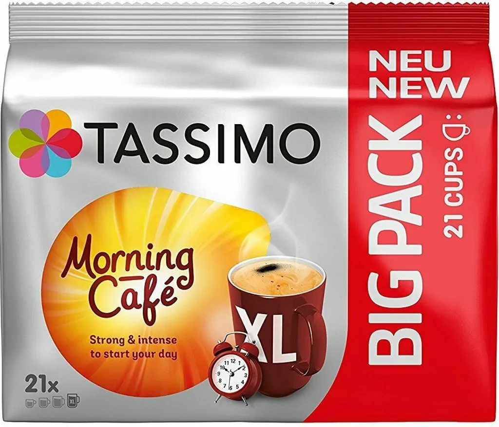 TASSIMO Rund-Um-Die-Uhr-Paket Morning Café XL - Krönung XL - Café Hag Crema 2 TASSIMO Rund-Um-Die-Uhr-Paket Morning Café XL - Krönung XL - Café Hag Crema – Bild 2