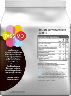 Tassimo Kapseln Typ Latte Macchiato Bailey's | 8 Kaffeekapseln -Ausgewählte Coffeeshops b9c4f92fbbb7ca8793d2e92fa7855700