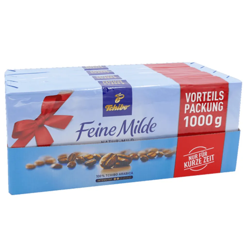 Tchibo - Feine Milde Gemahlener Kaffee Vorteilspackung - 4x 1 Kg 1 Tchibo - Feine Milde Gemahlener Kaffee Vorteilspackung - 4x 1 Kg
