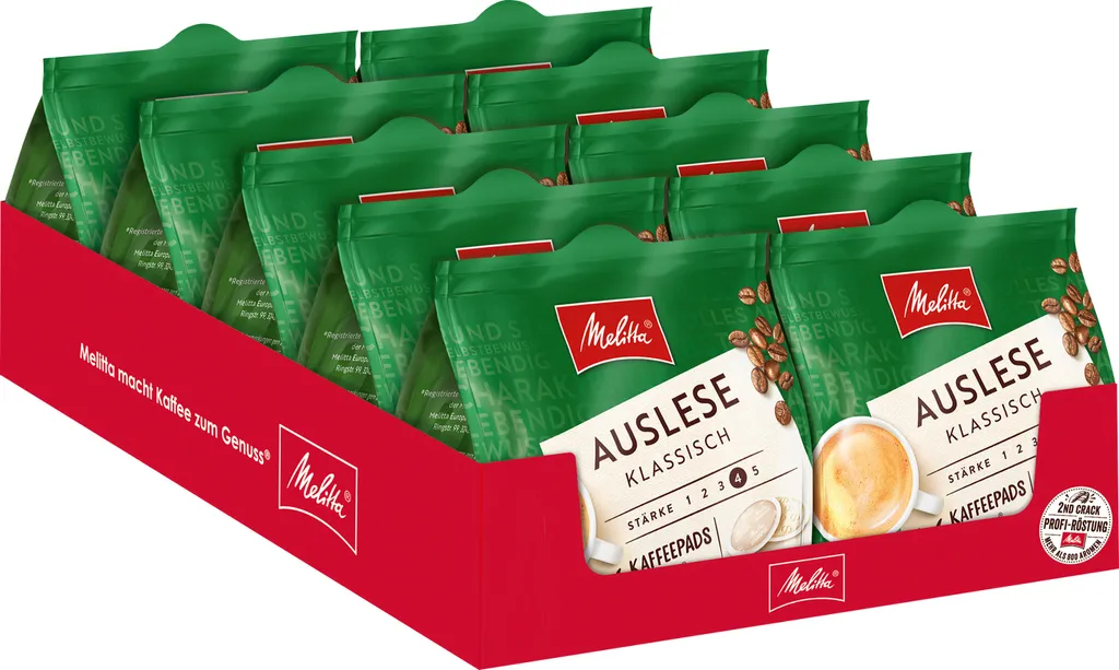MELITTA Kaffeepads Auslese Klassisch 10x16 Pads Vollmundig Und Temperamentvoll 1 MELITTA Kaffeepads Auslese Klassisch 10x16 Pads Vollmundig Und Temperamentvoll