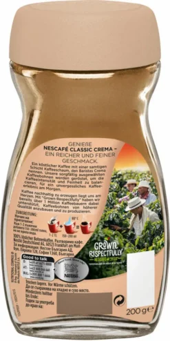 Nescafé® Nescafé Classic Crema | Löslicher Kaffee | 200g -Ausgewählte Coffeeshops c5694985e038f056ac50b707f9427a33