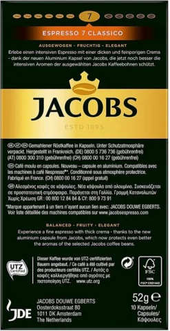 JACOBS Kapseln Espresso Classico 100 Nespresso Kompatible Kaffeekapseln 8 JACOBS Kapseln Espresso Classico 100 Nespresso Kompatible Kaffeekapseln -Ausgewählte Coffeeshops c5d3a5645ae678674779cb40a9b709cb