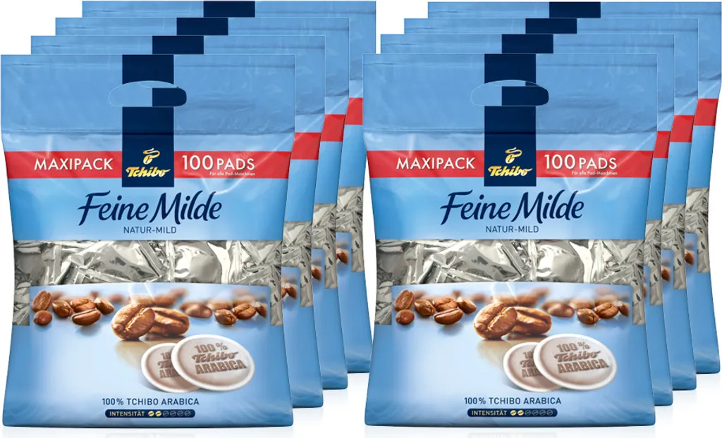 Tchibo Feine Milde Kaffee-Pads, 800 Stück (8 X 100 Pads) 1 Tchibo Feine Milde Kaffee-Pads, 800 Stück (8 X 100 Pads)
