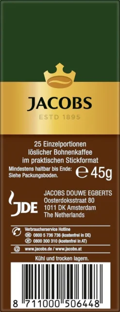 Jacobs Typ Espresso Sticks | Löslicher Kaffee | 25 Portionen 13 Jacobs Typ Espresso Sticks | Löslicher Kaffee | 25 Portionen -Ausgewählte Coffeeshops d0d3055304e6311a5038922c79425c6e