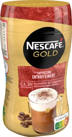 Nescafé® Nescafé Gold Typ Cappuccino Entkoffeiniert | 250g Dose -Ausgewählte Coffeeshops d2ccc744a2cf6cdc664ce66acbe9df44