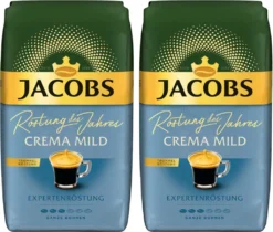 JACOBS Kaffeebohnen Expertenröstung Crema Mild Röstung Des Jahres 2 X 1 Kg + 1 Aluminium Dose Barista Design -Ausgewählte Coffeeshops d3aea06eb2a0c970a27fa8ce40c238d3