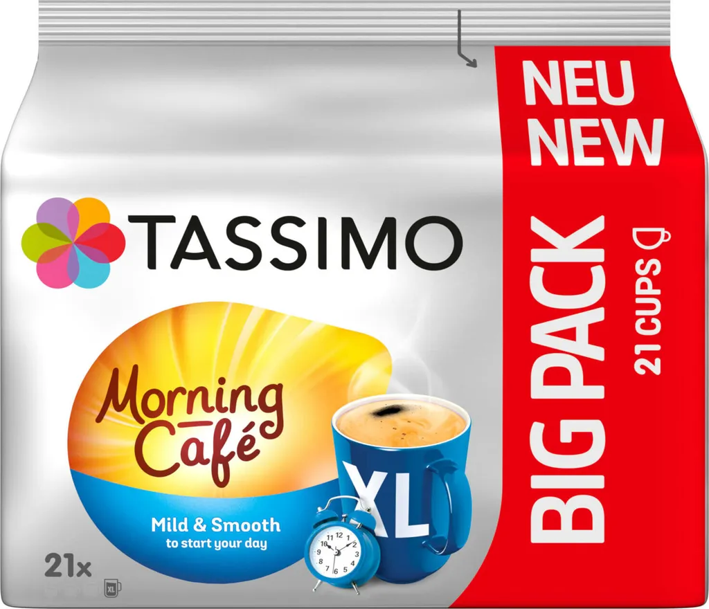 TASSIMO Kapseln Morning Café XL T-Discs Mild & Smooth 5 X 21 - 105 Getränke 2 TASSIMO Kapseln Morning Café XL T-Discs Mild & Smooth 5 X 21 - 105 Getränke – Bild 2