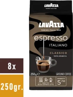 Lavazza Espresso Italiano Classico 8x250 G (gemahlener Kaffee) -Ausgewählte Coffeeshops d5c74a54f873aadd021fe5bc35874b66