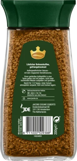 Jacobs Krönung Klassisch | Löslicher Kaffee | 200g-Glas 6 Jacobs Krönung Klassisch | Löslicher Kaffee | 200g-Glas -Ausgewählte Coffeeshops d6690de5274f82b4851b37fa6800b474