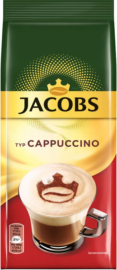 JACOBS Typ Cappuccino 10 Beutel Löslicher Kaffee Intantkaffee 10 X 400 G Cremig 2 JACOBS Typ Cappuccino 10 Beutel Löslicher Kaffee Intantkaffee 10 X 400 G Cremig – Bild 2
