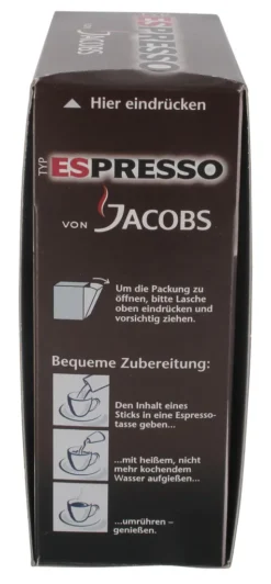 Jacobs Typ Espresso Sticks | Löslicher Kaffee | 25 Portionen 20 Jacobs Typ Espresso Sticks | Löslicher Kaffee | 25 Portionen -Ausgewählte Coffeeshops d974244053679f784bc197cc5dc9c143