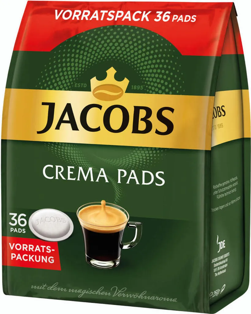 JACOBS Kaffeepads Crema Classic UTZ- 5 X 36 Getränke Pads Vorteilspack 9 JACOBS Kaffeepads Crema Classic UTZ- 5 X 36 Getränke Pads Vorteilspack – Bild 9
