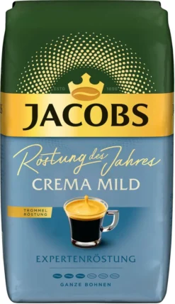 JACOBS Kaffeebohnen Expertenröstung Crema Mild Röstung Des Jahres 2 X 1 Kg + 1 Aluminium Dose Barista Design -Ausgewählte Coffeeshops e12e5f6d50ac343e51ae4c0007bff4fe 2