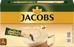 Jacobs 3in1 Sticks Café Latte | Löslicher Kaffee | 10 Portionen -Ausgewählte Coffeeshops e5b8e841682cb91a8b64435107cc2af5