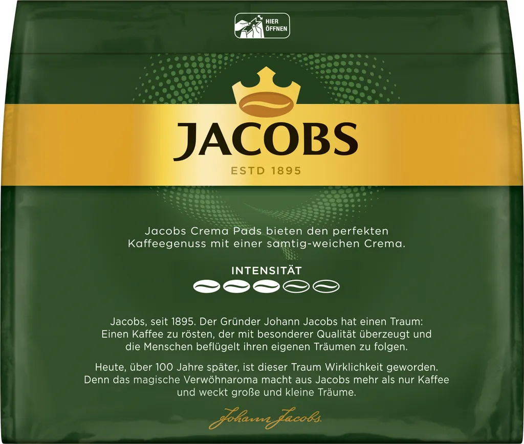 Jacobs Crema Pads | 16 Senseo Kompatible Kaffeepads 2 Jacobs Crema Pads | 16 Senseo Kompatible Kaffeepads – Bild 2
