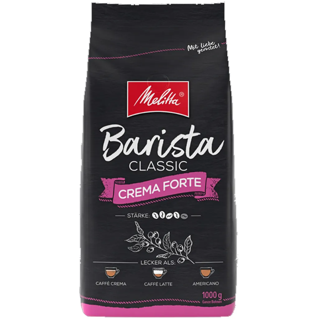 MELITTA Ganze Kaffeebohnen Barista Crema Forte 1 Kg Kräftig Und Vollmundig 1 MELITTA Ganze Kaffeebohnen Barista Crema Forte 1 Kg Kräftig Und Vollmundig
