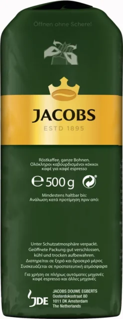 JACOBS Kaffeebohnen Krönung Aroma-Bohne Kräftig 500g Ganze Kaffee Bohnen -Ausgewählte Coffeeshops f504402dbc3784a00cfe46eddf4e2787