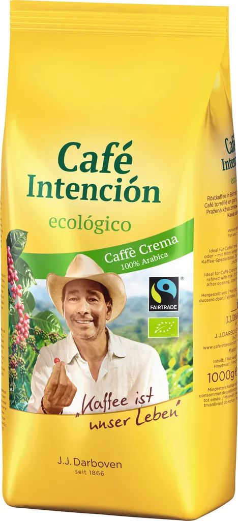 Café Intención Ecológico Caffè Crema | Fairtrade | Ganze Bohne | 1000g 1 Café Intención Ecológico Caffè Crema | Fairtrade | Ganze Bohne | 1000g