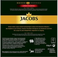 JACOBSLungo 6 Classico 200 Nespresso®* Kompatible Kaffeekapseln 11 JACOBSLungo 6 Classico 200 Nespresso®* Kompatible Kaffeekapseln -Ausgewählte Coffeeshops fd06f5c5bb3a92d0a03f322698d41a5b