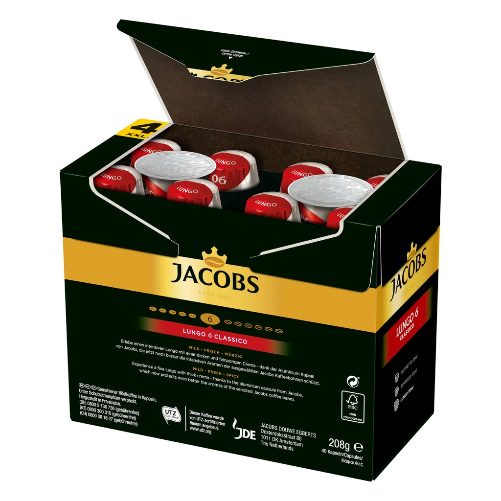 JACOBS Kapseln Lungo Classico 5 X 40 Nespresso®* Kompatible Kaffeekapseln 7 JACOBS Kapseln Lungo Classico 5 X 40 Nespresso®* Kompatible Kaffeekapseln – Bild 7